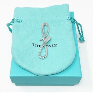 Tiffany Vintage Sterling Elsa Peretti Large Initial Alphabet Letter "F’ Pendant